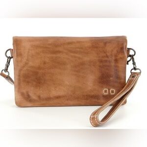 New Bed Stu Cadence Tan Leather Wristlet purse wallet $228